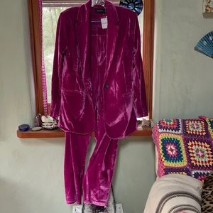 Free people ‘velvet injection suit’ M